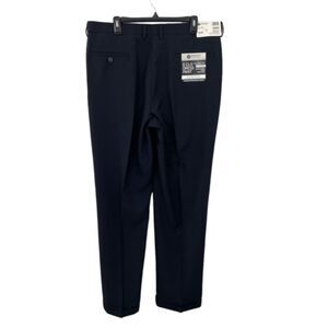 NWT Haggar Black‎ Classic Fit E-Clo Pleated Dress Pants Men's Size 38x34